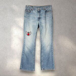 Levi's 515 Bootcut Jeans Women's 10P Blue Light Wash Lower Rise Angel Heart Y2K